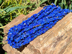 Polished Lapis Lazuli Beaded Tumble Chip Necklace - Sold Per Item - From Afghanistan - Toprock Gemstones and Minerals 