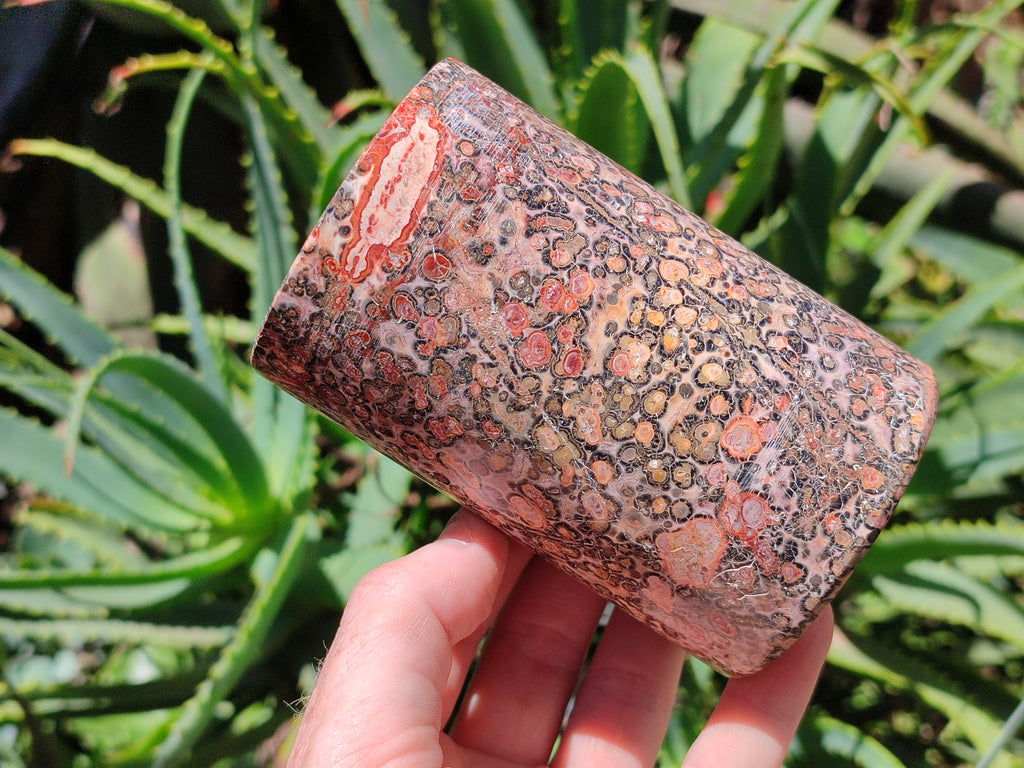 Polished Snakeskin Jasper Candle Holders x 2 From Australia - Toprock Gemstones and Minerals 