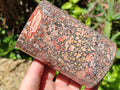 Polished Snakeskin Jasper Candle Holders x 2 From Australia - Toprock Gemstones and Minerals 