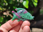 Hand Made Rare Small Fluorescent Ruby Zoisite Fish Carvings - Sold Per Item - From Tanzania - Toprock Gemstones and Minerals 