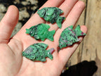 Hand Made Rare Small Fluorescent Ruby Zoisite Fish Carvings - Sold Per Item - From Tanzania - Toprock Gemstones and Minerals 