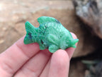 Hand Made Rare Small Fluorescent Ruby Zoisite Fish Carvings - Sold Per Item - From Tanzania - Toprock Gemstones and Minerals 