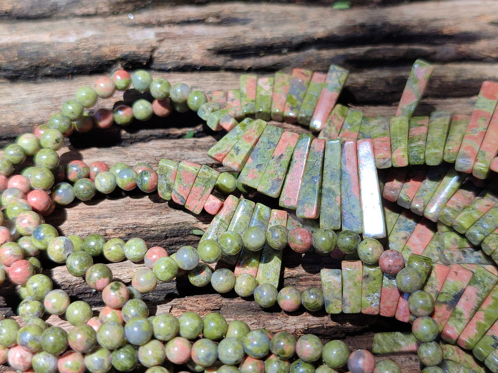 Polished Unakite Egyptian Choker Necklace - Sold Per Item - From South Africa - Toprock Gemstones and Minerals 