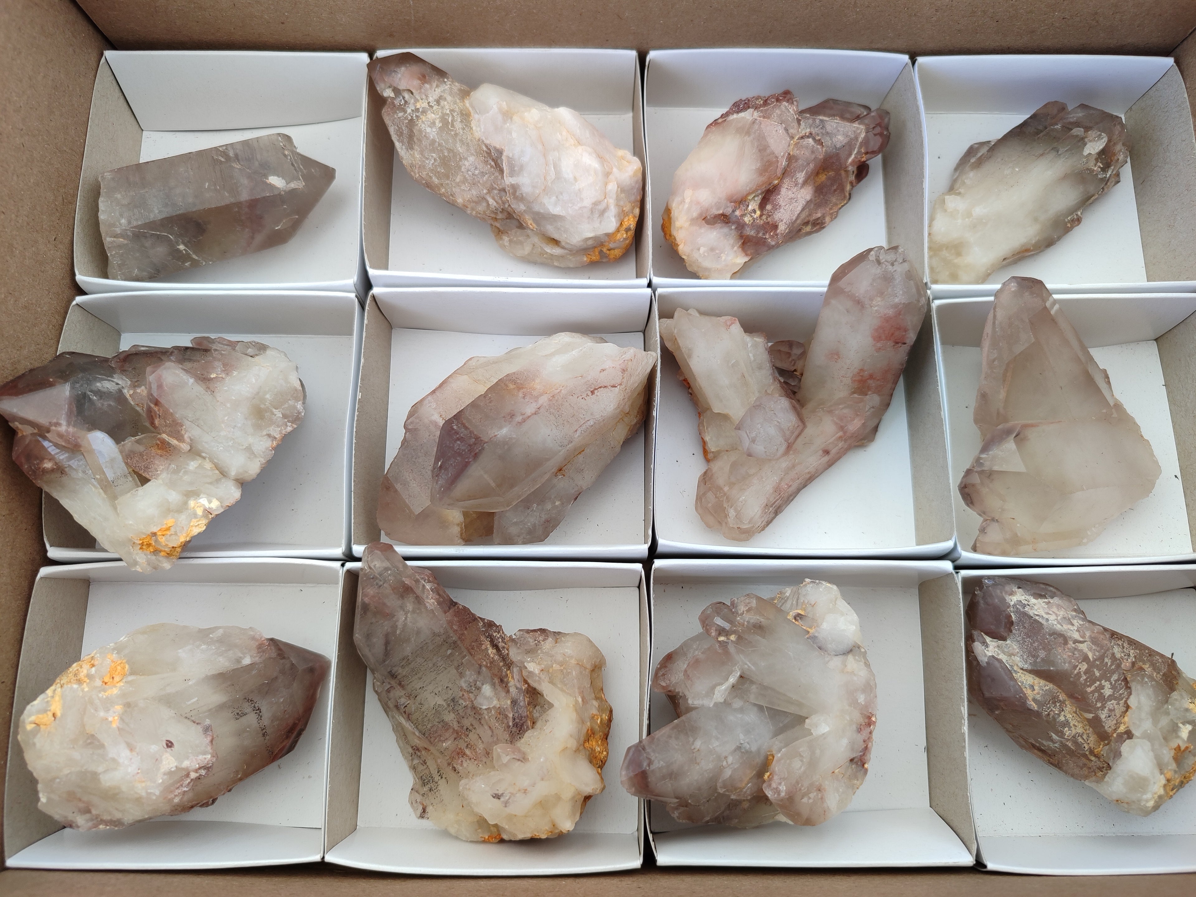 Natural Red Hematoid Quartz Specimens x 12 From Zimbabwe - Toprock Gemstones and Minerals 