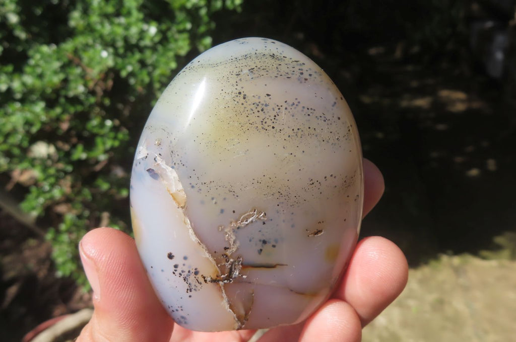 Polished Dendritic Agate Standing Free Forms x 4 From Madagascar - Toprock Gemstones and Minerals 