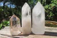 Polished Mixed Quartz Crystals x 3 From Madagascar - Toprock Gemstones and Minerals 