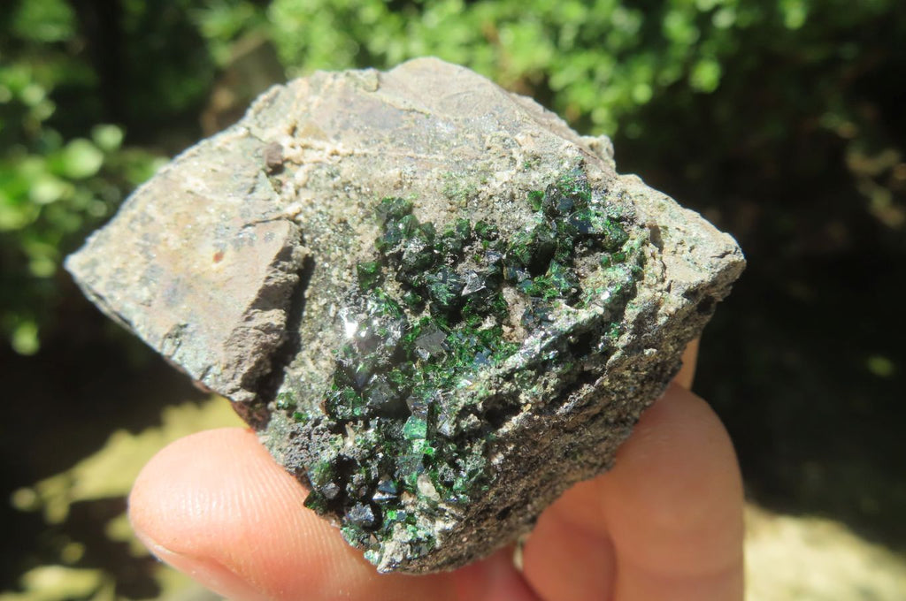 Natural Libethenite Crystals On Dolomite Matrix Specimens x 6 From Shituru, Congo - Toprock Gemstones and Minerals 