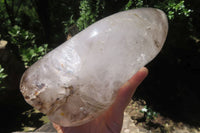 Polished Smokey Window Quartz Standing Free Form x 1 From Madagascar - Toprock Gemstones and Minerals 