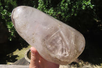 Polished Smokey Window Quartz Standing Free Form x 1 From Madagascar - Toprock Gemstones and Minerals 