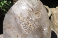 Polished Smokey Window Quartz Standing Free Form x 1 From Madagascar - Toprock Gemstones and Minerals 