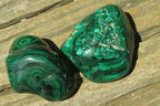 Polished Flower Banded Malachite Free Forms x 6 From Congo - Toprock Gemstones and Minerals 