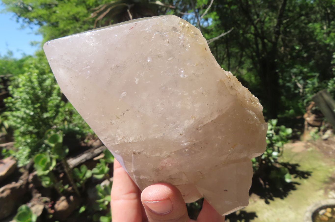 Polished Partially Arcadian Quartz Crystal x 1 From Angola - Toprock Gemstones and Minerals 
