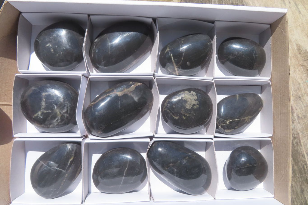 Polished Pharaoh Stone Palm Stones x 12 From Zimbabwe - Toprock Gemstones and Minerals 