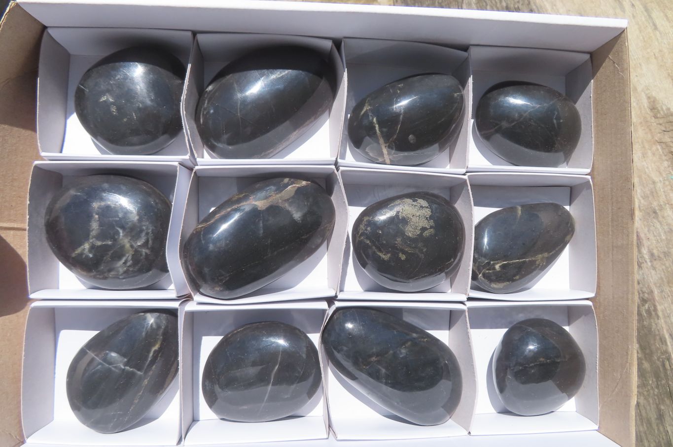 Polished Pharaoh Stone Palm Stones x 12 From Zimbabwe - Toprock Gemstones and Minerals 