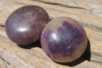 Polished Lepidolite with Pink Rubellite Palm Stones x 12 From Ambatondrazaka, Madagascar - Toprock Gemstones and Minerals 