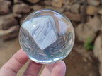 Polished Large Blue Lace Agate cobbed piece in PVC Resin Sphere - sold per item - From Namibia - Toprock Gemstones and Minerals 