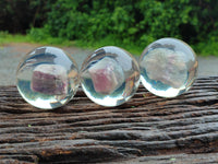 Polished Large Watermelon Fluorite cobbed piece in PVC Resin Sphere - sold per item - From Namibia - Toprock Gemstones and Minerals 