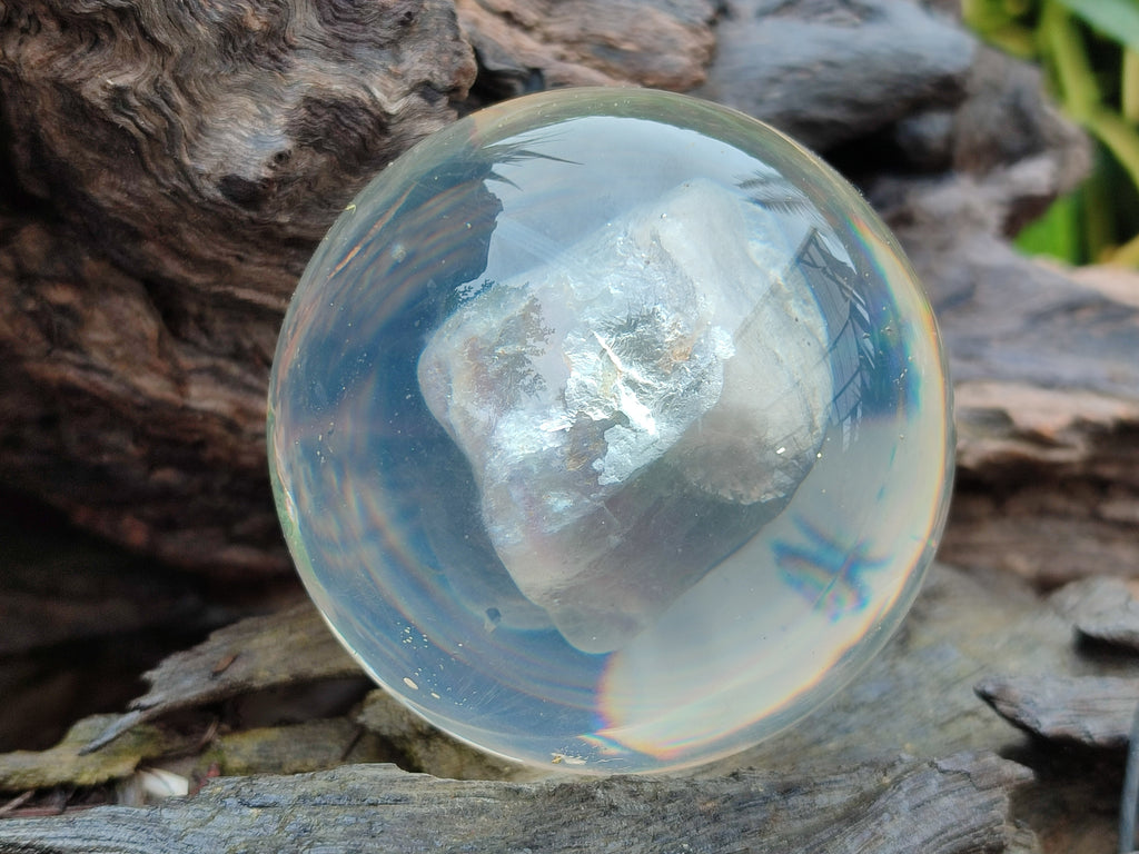 Polished Large Watermelon Fluorite cobbed piece in PVC Resin Sphere - sold per item - From Namibia - Toprock Gemstones and Minerals 