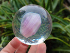 Polished Large Watermelon Fluorite cobbed piece in PVC Resin Sphere - sold per item - From Namibia - Toprock Gemstones and Minerals 