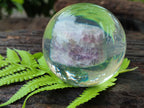 Polished Large Watermelon Fluorite cobbed piece in PVC Resin Sphere - sold per item - From Namibia - Toprock Gemstones and Minerals 
