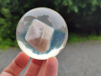 Polished Large Watermelon Fluorite cobbed piece in PVC Resin Sphere - sold per item - From Namibia - Toprock Gemstones and Minerals 