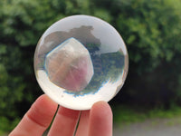 Polished Large Watermelon Fluorite cobbed piece in PVC Resin Sphere - sold per item - From Namibia - Toprock Gemstones and Minerals 