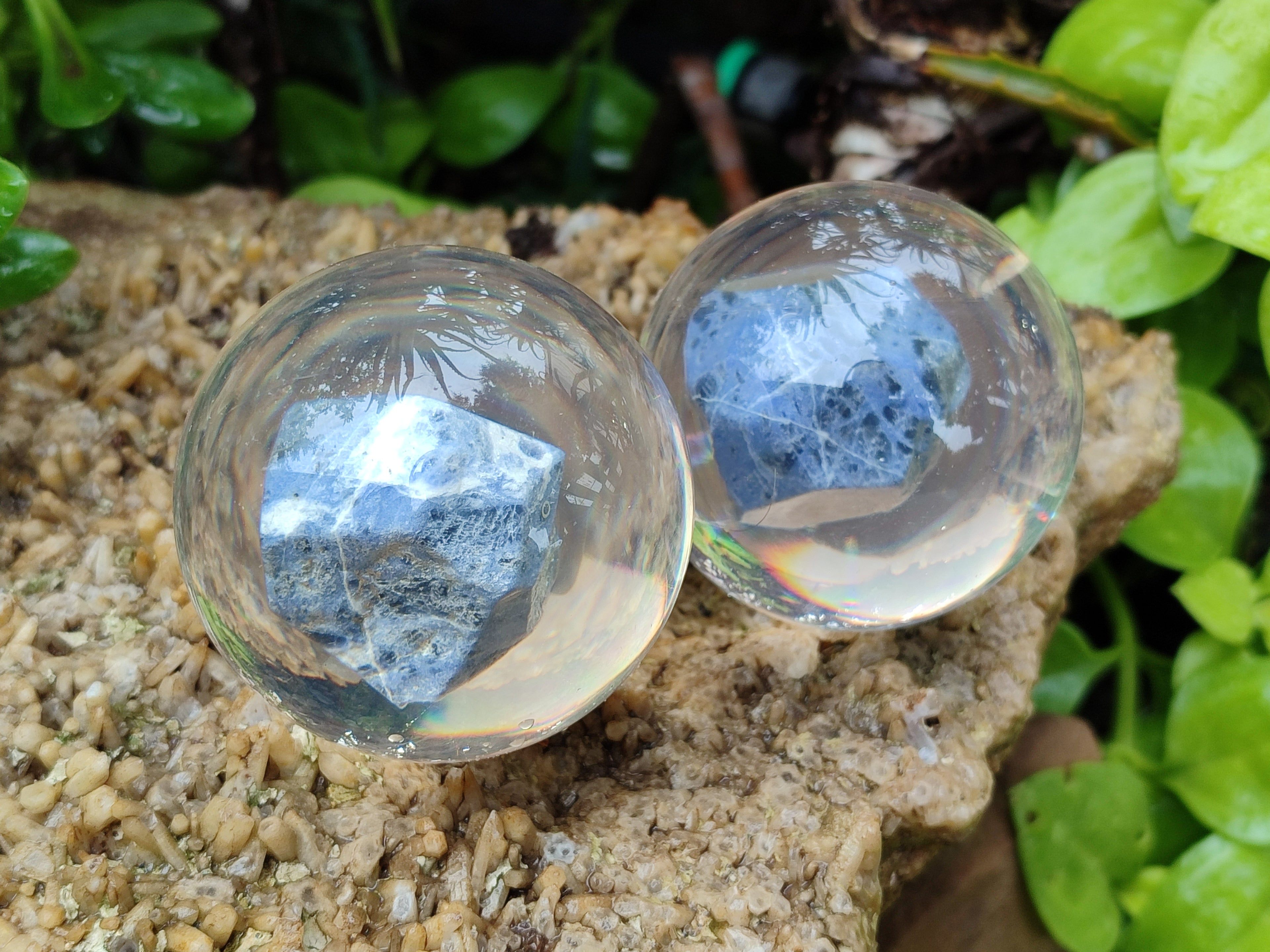 Polished Large Sodalite cobbed piece in PVC Resin Sphere - sold per item - From Namibia - Toprock Gemstones and Minerals 