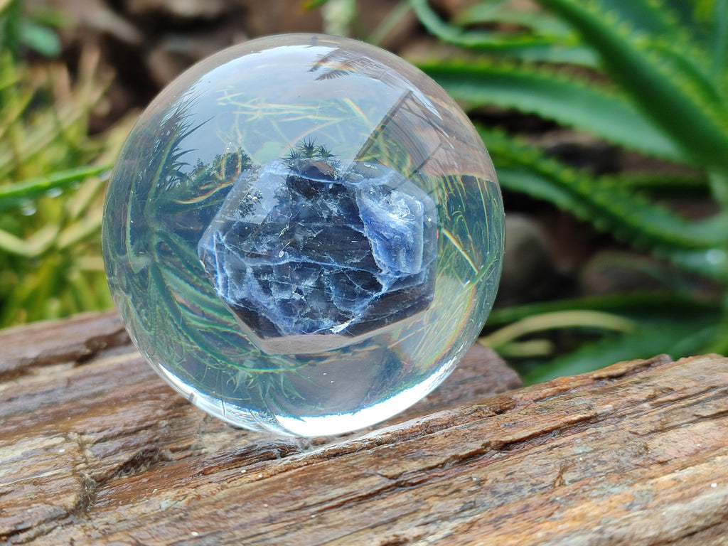 Polished Large Sodalite cobbed piece in PVC Resin Sphere - sold per item - From Namibia - Toprock Gemstones and Minerals 