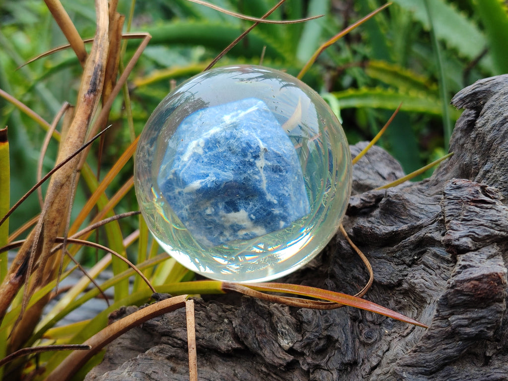 Polished Large Sodalite cobbed piece in PVC Resin Sphere - sold per item - From Namibia - Toprock Gemstones and Minerals 