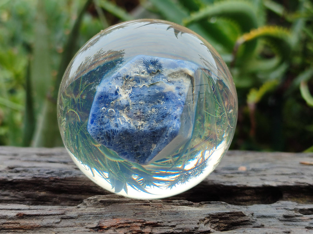 Polished Large Sodalite cobbed piece in PVC Resin Sphere - sold per item - From Namibia - Toprock Gemstones and Minerals 