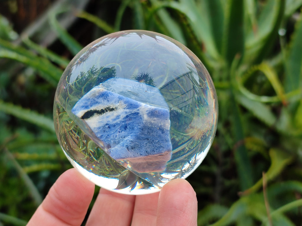 Polished Large Sodalite cobbed piece in PVC Resin Sphere - sold per item - From Namibia - Toprock Gemstones and Minerals 
