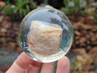 Polished Golden Rutile Quartz in PVC Resin Spheres - sold per item - From Brazil - Toprock Gemstones and Minerals 