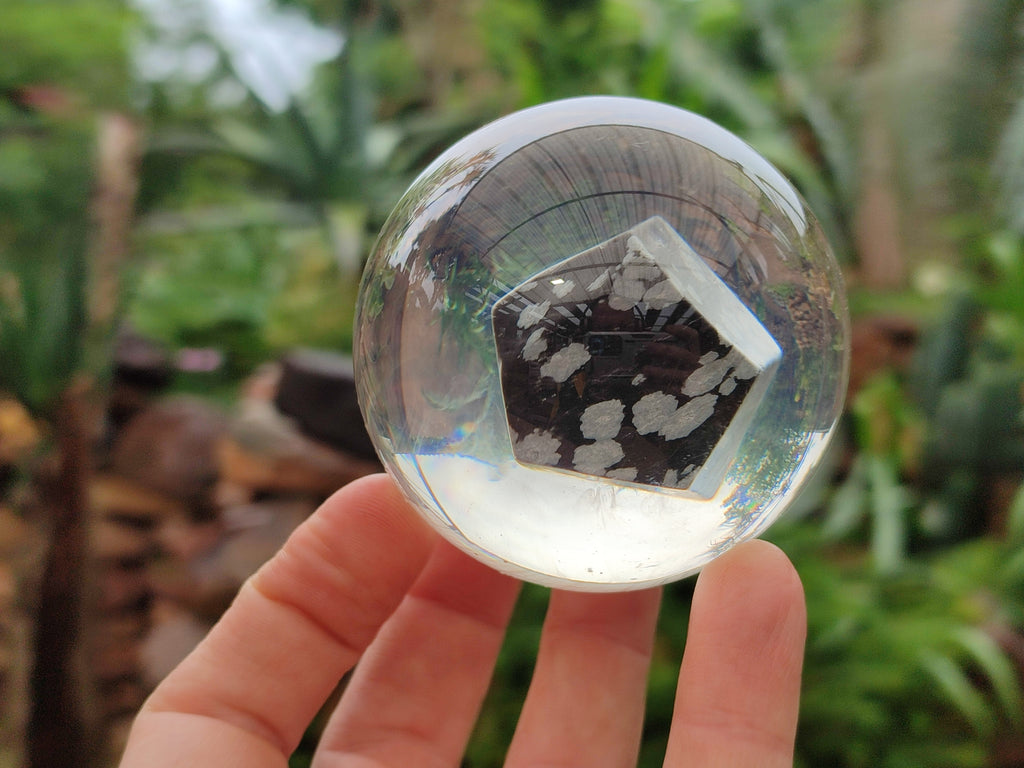Polished Snowflake Obsidian pieces in PVC Resin Spheres - sold per item - From Mexico - Toprock Gemstones and Minerals 