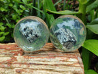 Polished Snowflake Obsidian pieces in PVC Resin Spheres - sold per item - From Mexico - Toprock Gemstones and Minerals 
