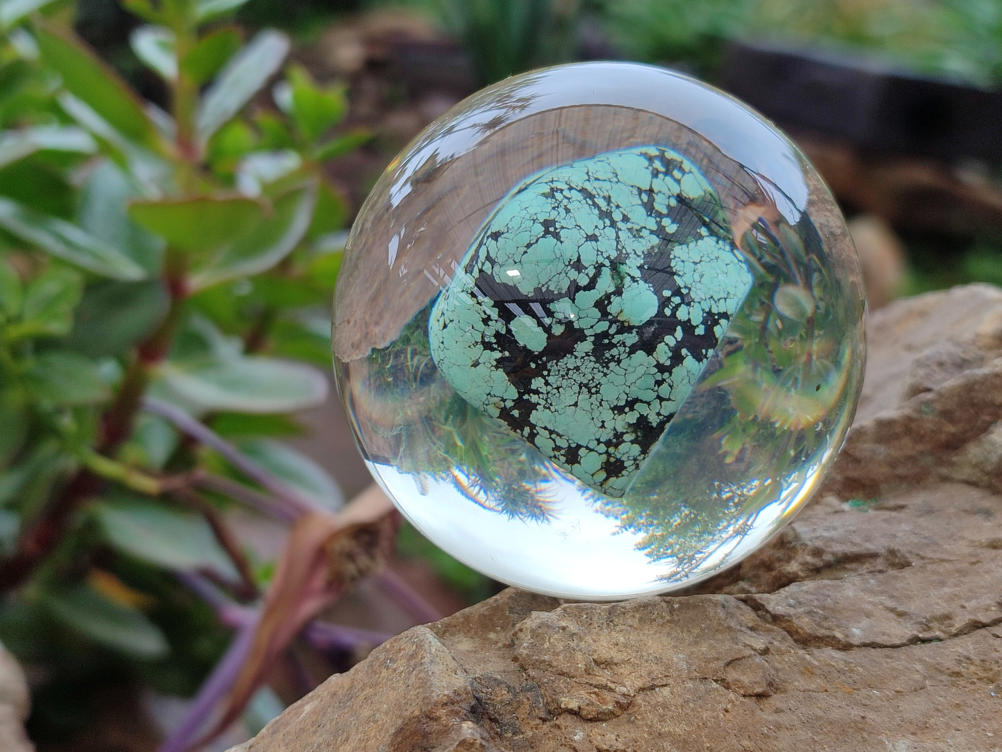 Polished Cobbed Chrysocolla in PVC Resin Spheres - sold per item - From Zimbabwe - Toprock Gemstones and Minerals 