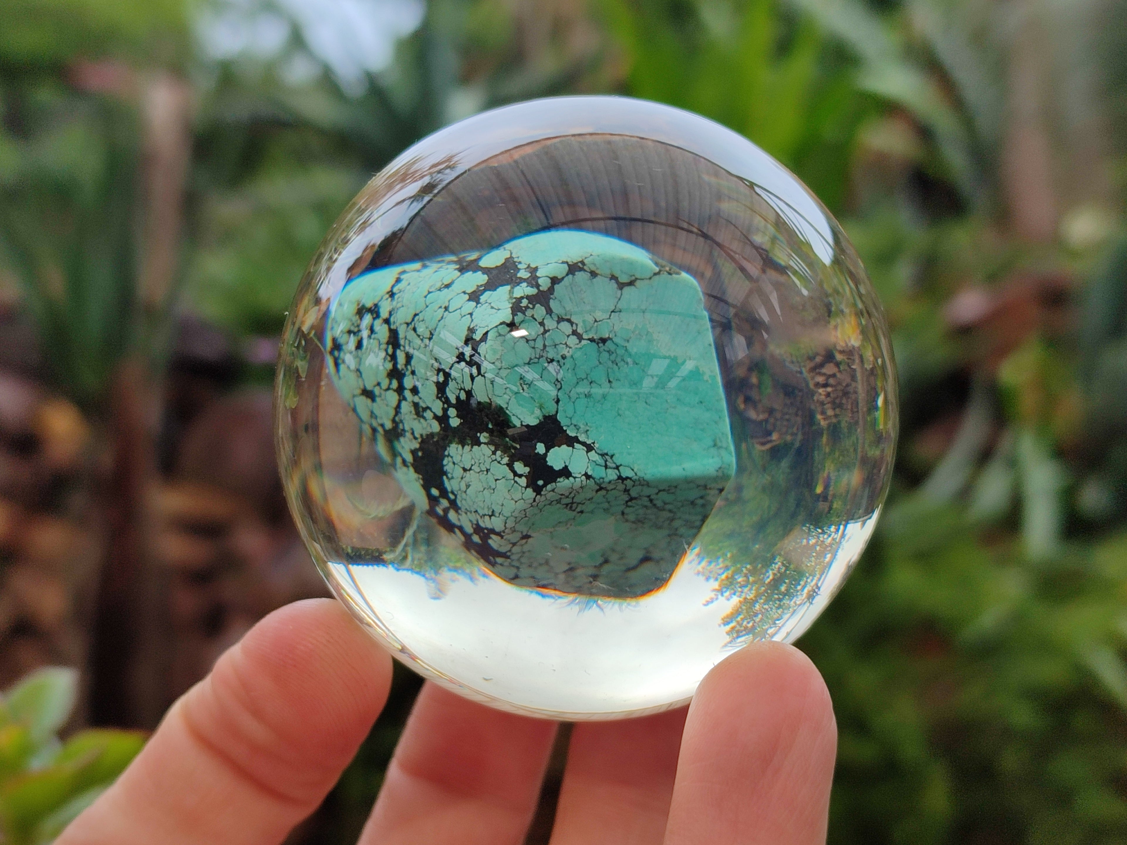 Polished Cobbed Chrysocolla in PVC Resin Spheres - sold per item - From Zimbabwe - Toprock Gemstones and Minerals 