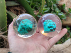 Polished Cobbed Chrysocolla in PVC Resin Spheres - sold per item - From Zimbabwe - Toprock Gemstones and Minerals 