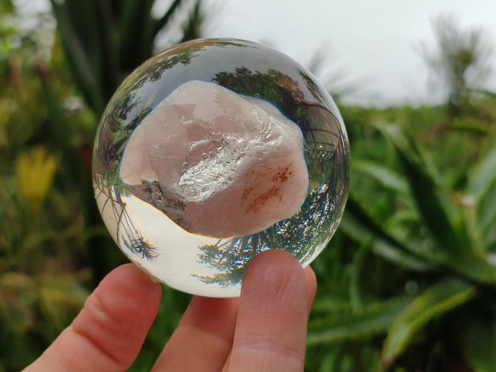 Polished Rose Quartz Free Form in PVC Resin Spheres - sold per item - From South Africa - Toprock Gemstones and Minerals 