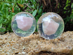 Polished Rose Quartz Free Form in PVC Resin Spheres - sold per item - From South Africa - Toprock Gemstones and Minerals 
