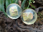 Polished Pink and Green Unakite cobbed piece in PVC Resin Sphere - sold per item - From South Africa - Toprock Gemstones and Minerals 