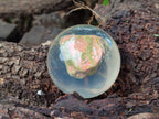Polished Pink and Green Unakite cobbed piece in PVC Resin Sphere - sold per item - From South Africa - Toprock Gemstones and Minerals 