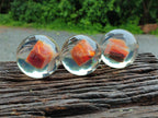 Polished Carnelian Agate in PVC Resin Spheres - sold per item - From Madagascar - Toprock Gemstones and Minerals 