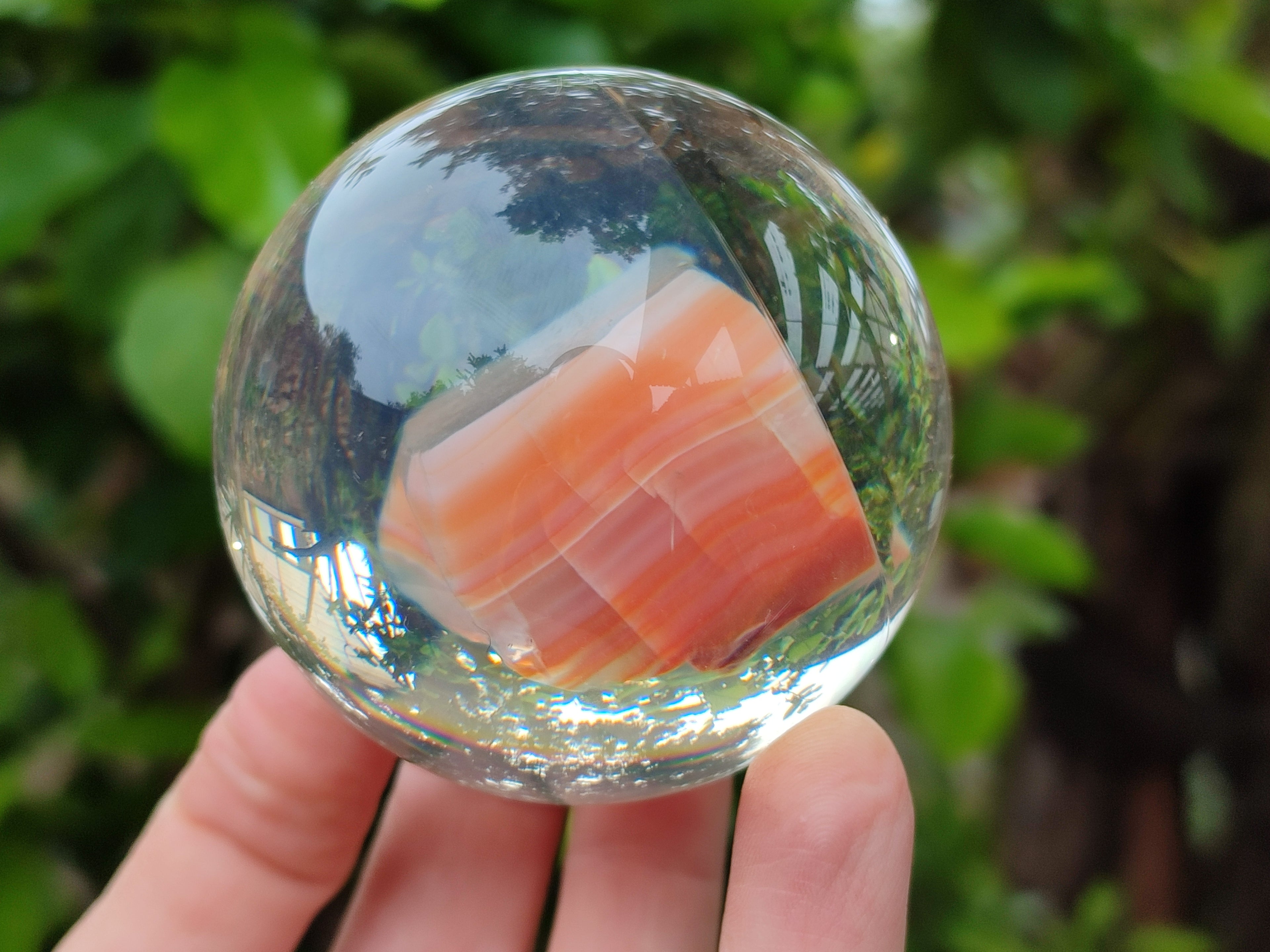 Polished Carnelian Agate in PVC Resin Spheres - sold per item - From Madagascar - Toprock Gemstones and Minerals 