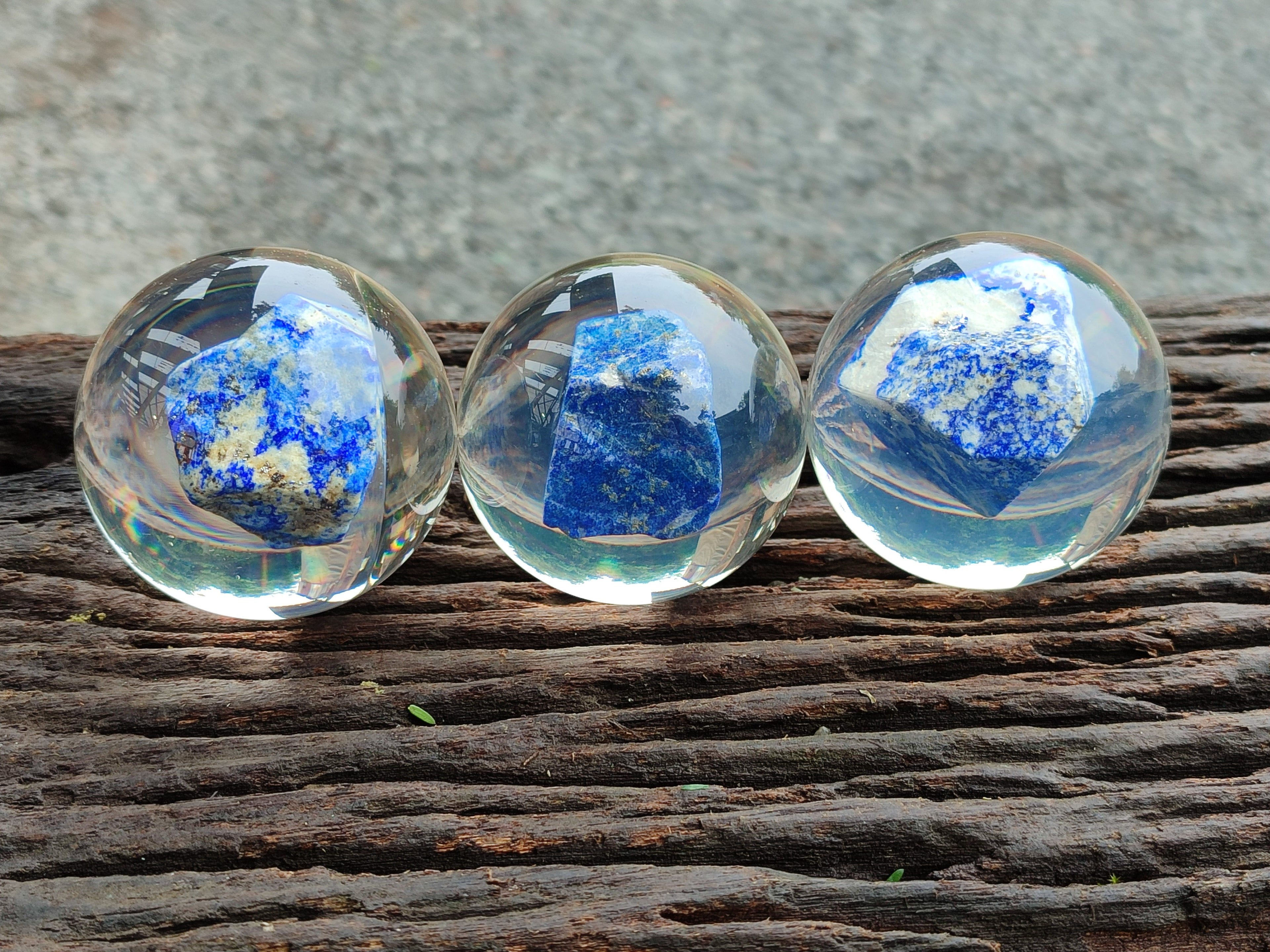 Polished Lapis Lazuli in PVC Resin Spheres - sold per item - From Afghanistan - Toprock Gemstones and Minerals 
