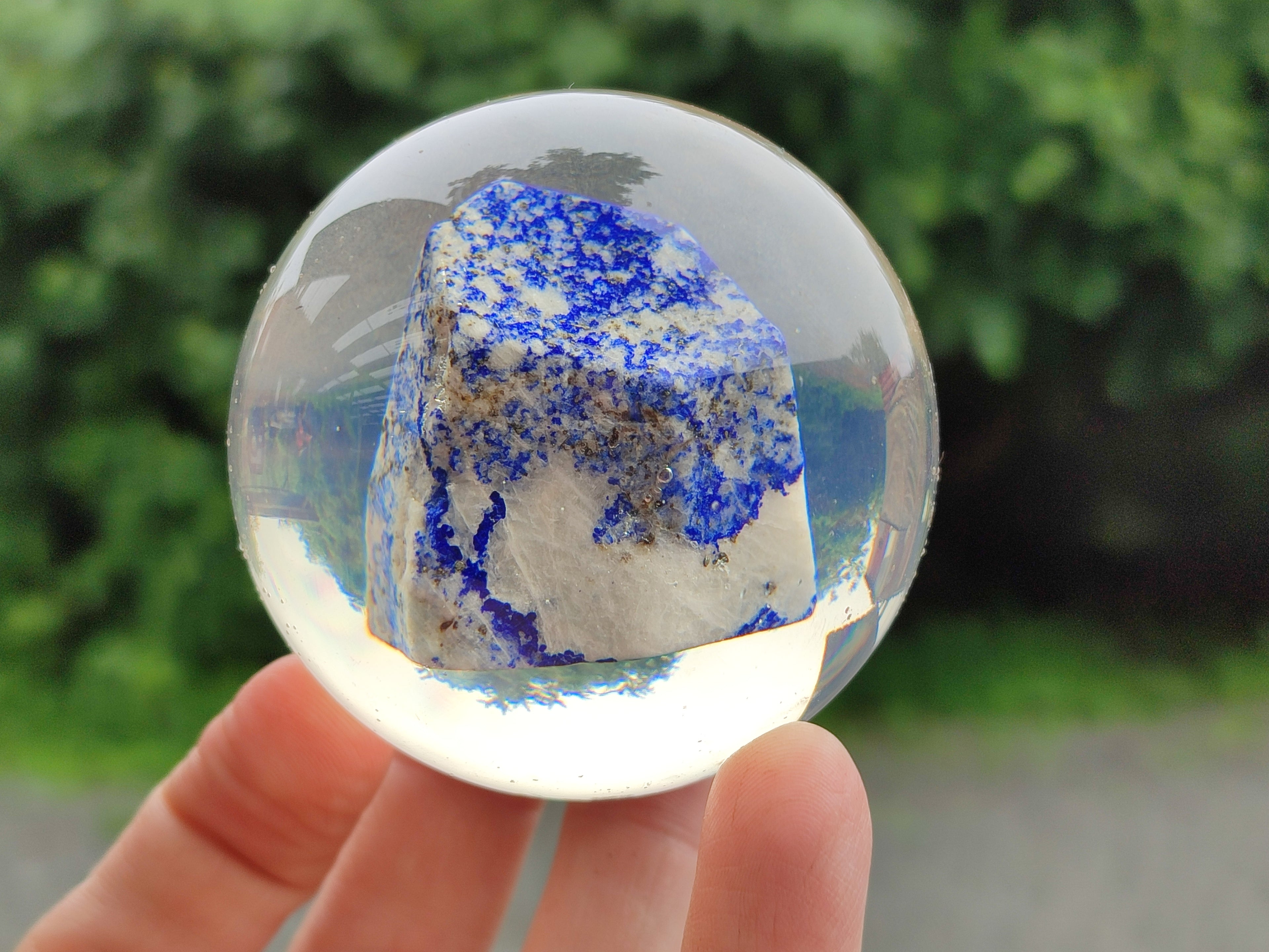 Polished Lapis Lazuli in PVC Resin Spheres - sold per item - From Afghanistan - Toprock Gemstones and Minerals 