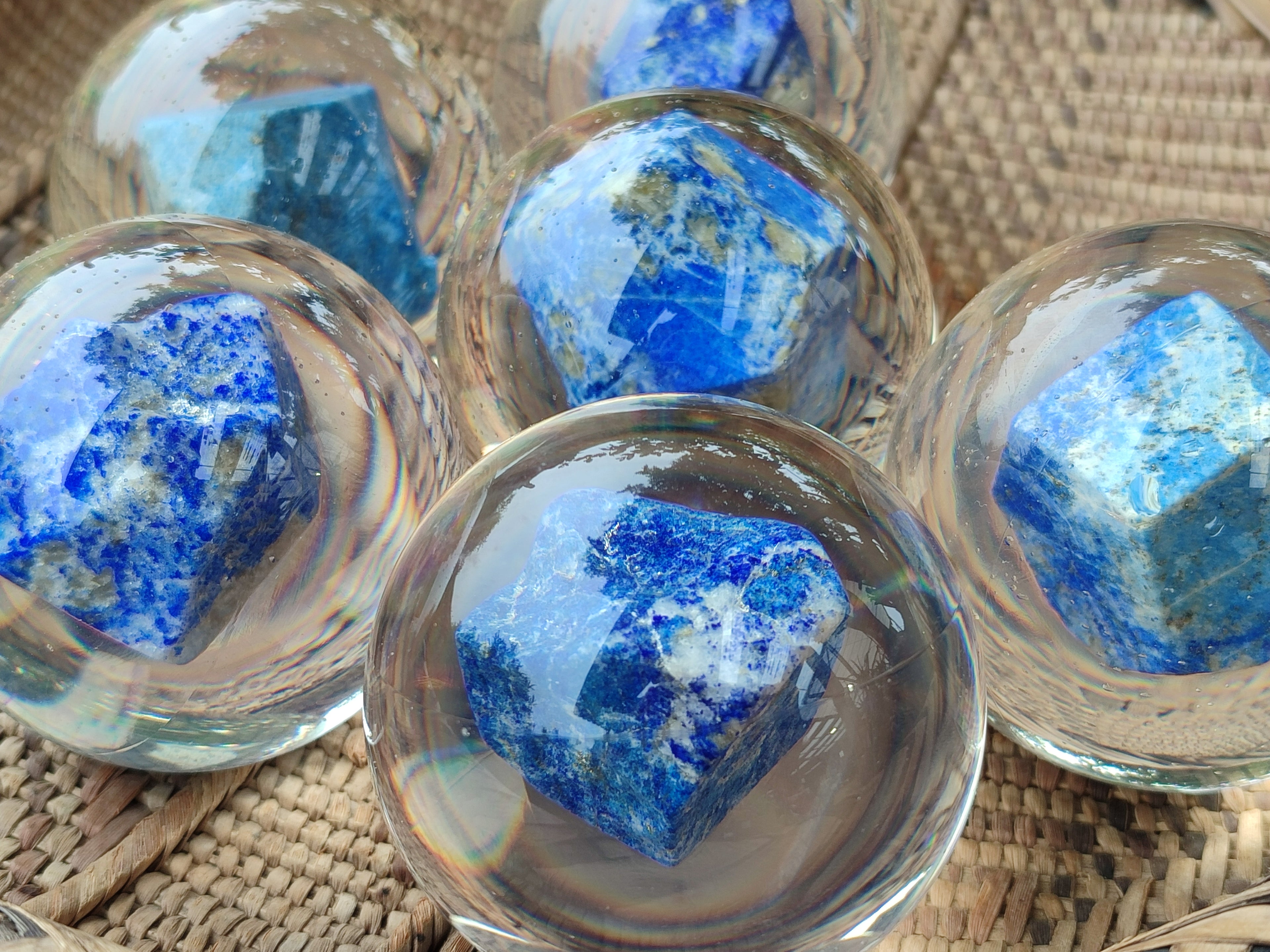 Polished Lapis Lazuli in PVC Resin Spheres - sold per item - From Afghanistan - Toprock Gemstones and Minerals 