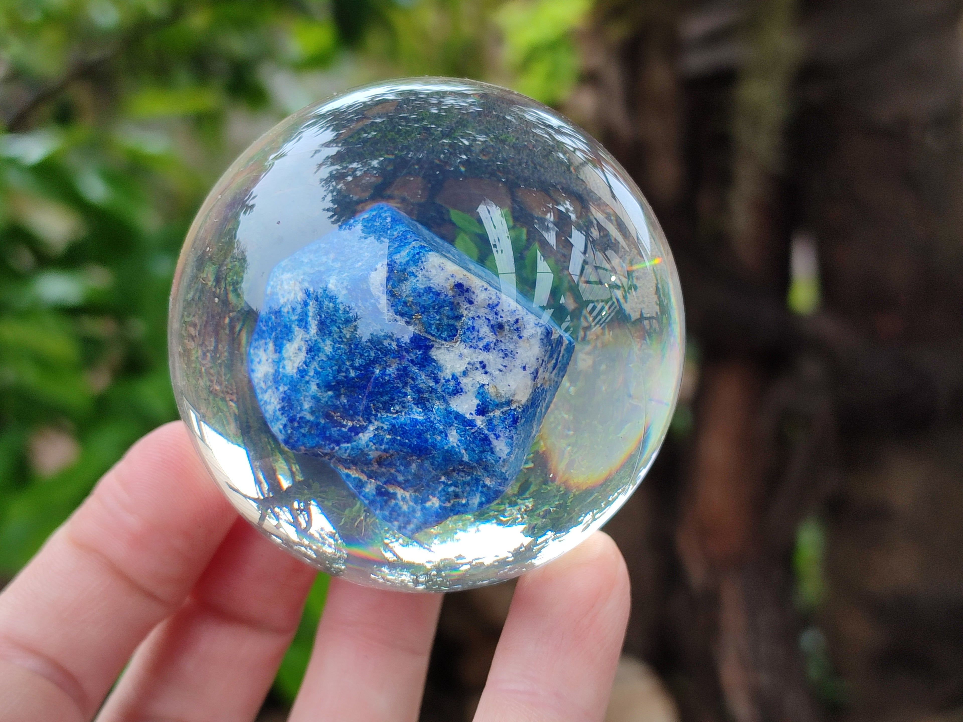 Polished Lapis Lazuli in PVC Resin Spheres - sold per item - From Afghanistan - Toprock Gemstones and Minerals 