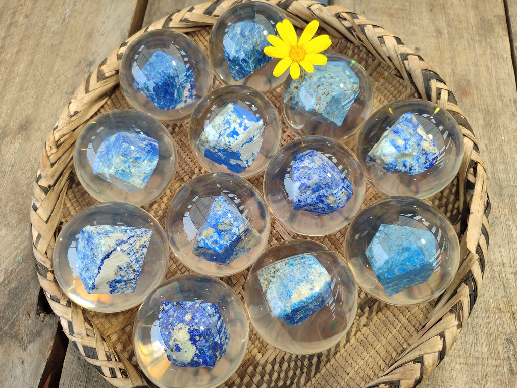Polished Lapis Lazuli in PVC Resin Spheres - sold per item - From Afghanistan - Toprock Gemstones and Minerals 