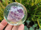 Polished Chevron Amethyst cobbed pieces in PVC Resin Spheres - sold per item - From Zambia - Toprock Gemstones and Minerals 