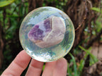 Polished Chevron Amethyst cobbed pieces in PVC Resin Spheres - sold per item - From Zambia - Toprock Gemstones and Minerals 